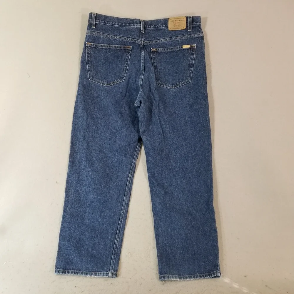 Levi's Signature Series jeans men's 40 x 32 relaxed straight blue denim pants‎